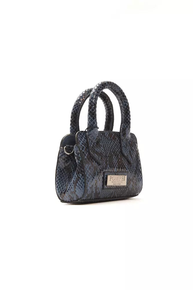 Pompeii Donatella Blue Leather Handbag