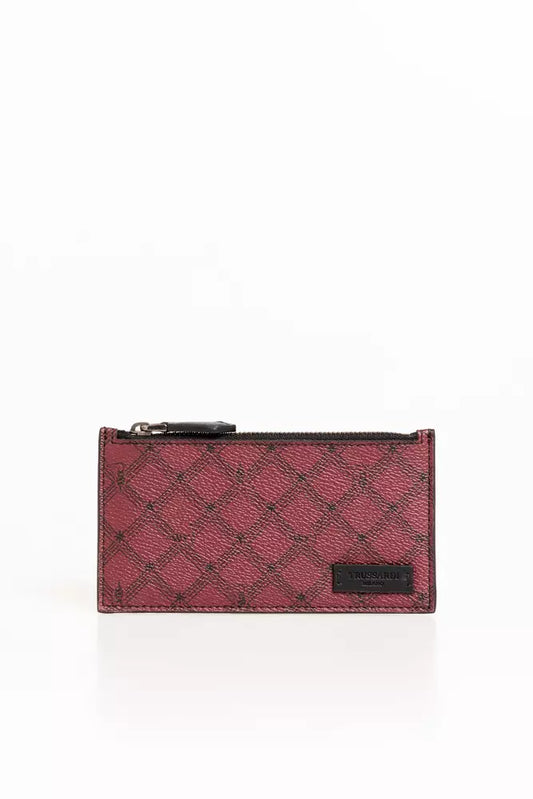 Trussardi Red Crespo Leather Men Wallet