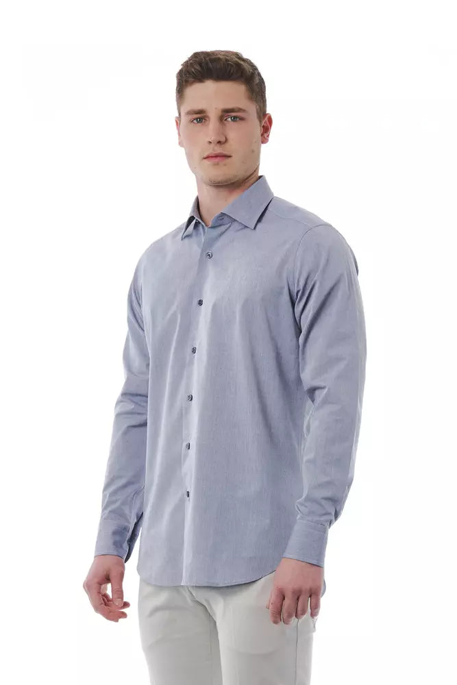 Bagutta Gray Cotton Men Shirt