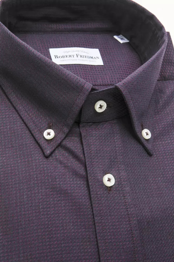 Robert Friedman Black Cotton Men's Shirt