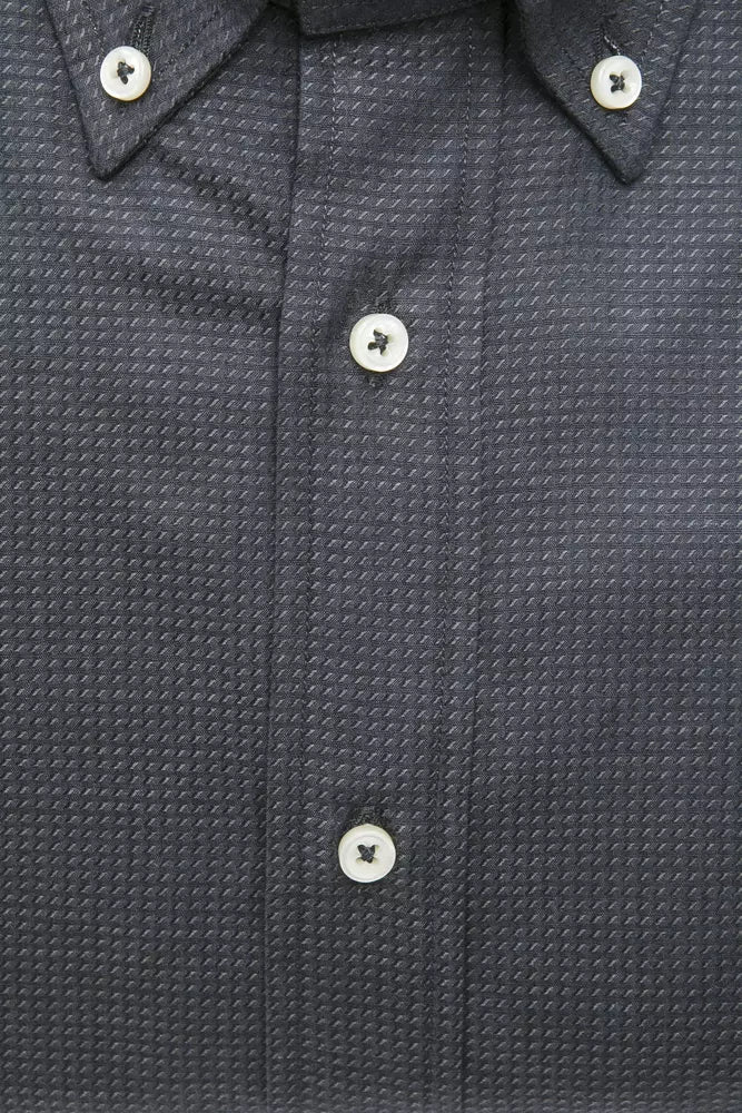 Robert Friedman Schickes grünes Button-Down-Hemd in normaler Passform