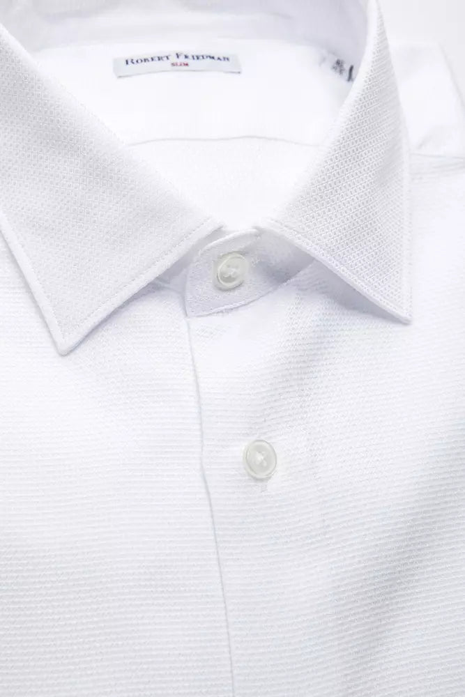 Robert Friedman White Cotton Mens Shirt