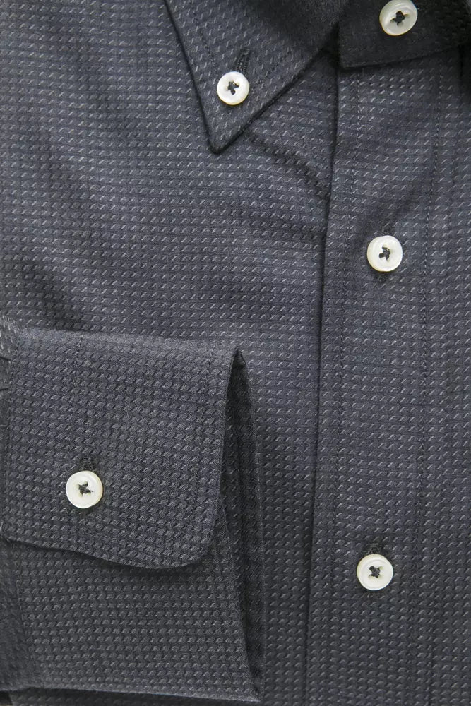 Robert Friedman Schickes grünes Button-Down-Hemd in normaler Passform