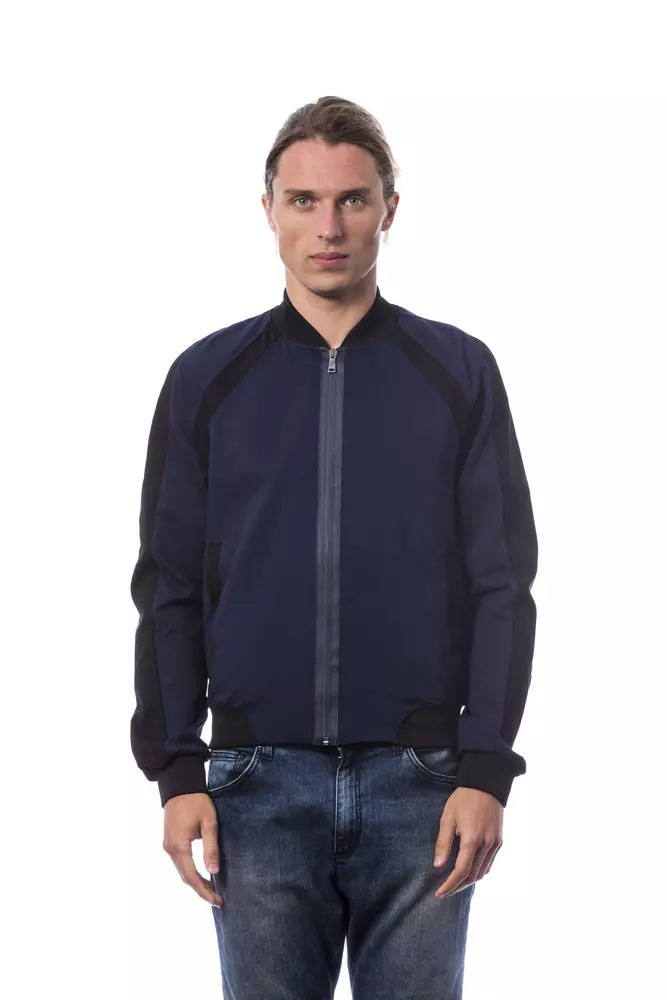 Verri Blauer Viskose-Herrenpullover