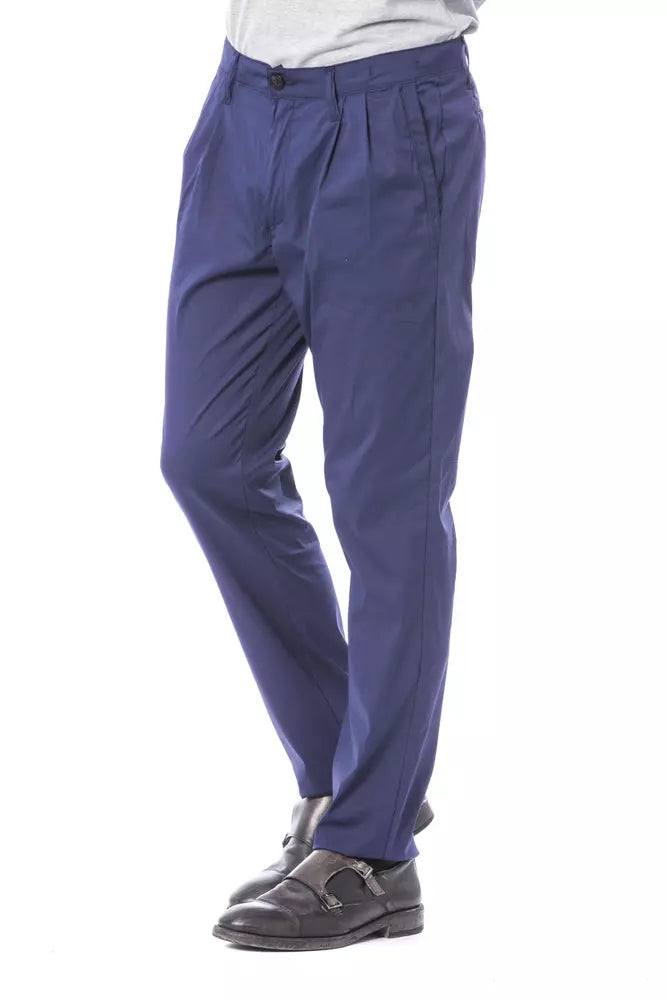 Verri Elegante Slim-Fit-Chinohose in Blau