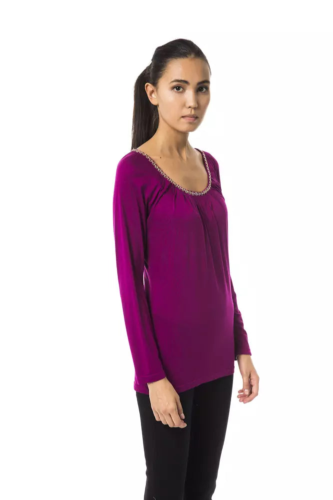 BYBLOS Purple Viscose Tops &amp; T-Shirts