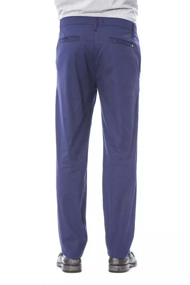 Verri Elegante Slim-Fit-Chinohose in Blau