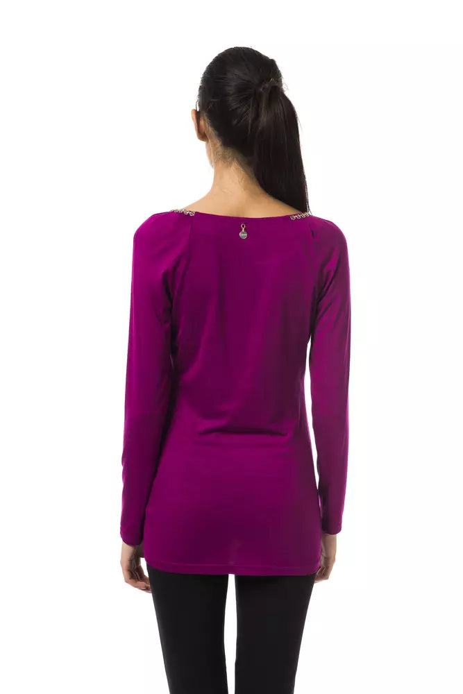 BYBLOS Purple Viscose Tops &amp; T-Shirts