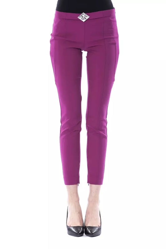 BYBLOS Purple Polyester Jeans &amp; Pant