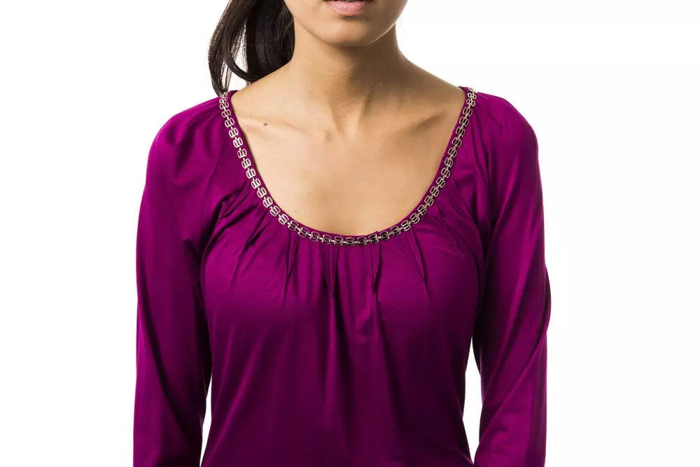 BYBLOS Purple Viscose Tops &amp; T-Shirts