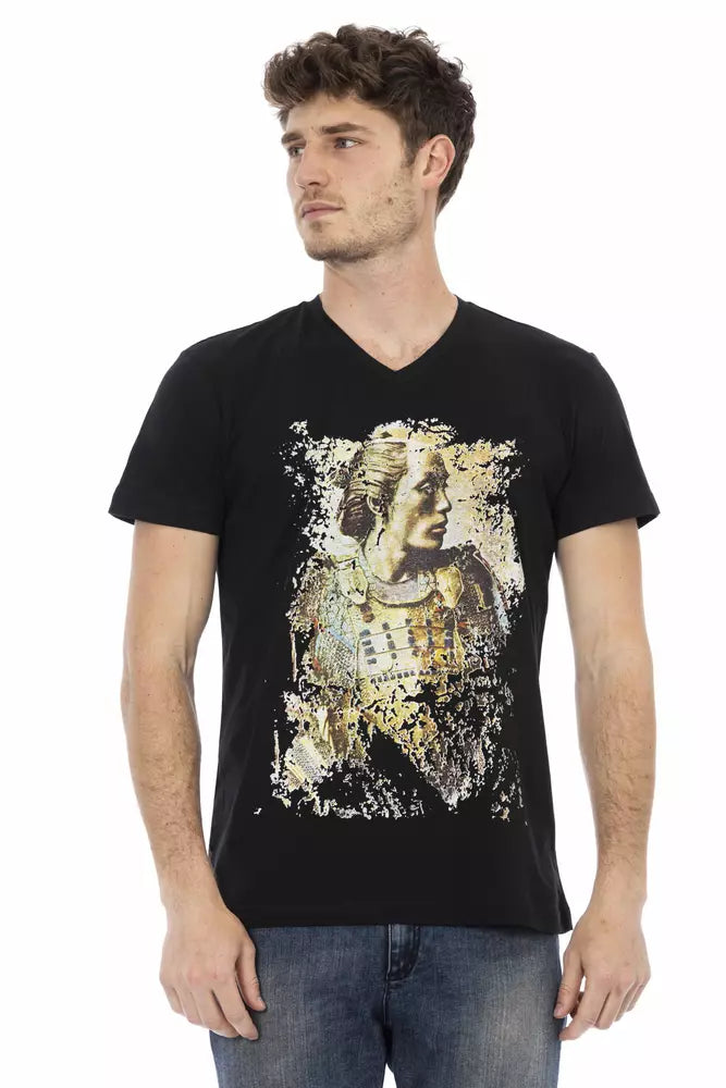 Trussardi Action Elegantes Kurzarm-T-Shirt mit V-Ausschnitt