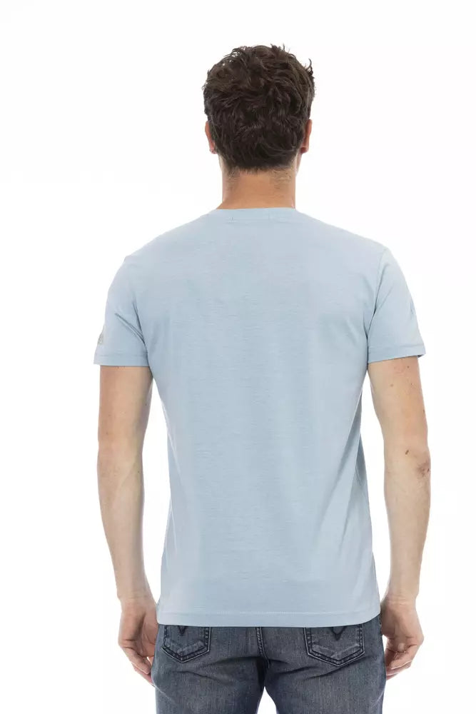 Trussardi Action Elegantes T-Shirt mit V-Ausschnitt und schickem Frontdruck