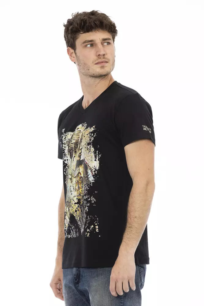 Trussardi Action Elegantes Kurzarm-T-Shirt mit V-Ausschnitt