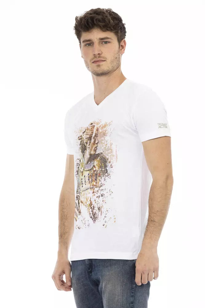 Trussardi Action Elegantes Kurzarm-T-Shirt mit V-Ausschnitt