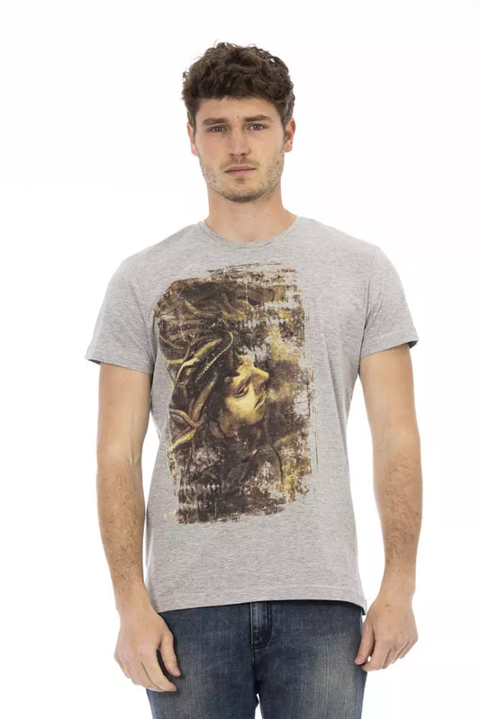 Trussardi Action Elegantes graues Kurzarm-T-Shirt