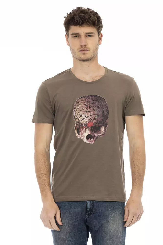 Trussardi Action Sleek Kurzarm-T-Shirt mit einzigartigem Frontdruck