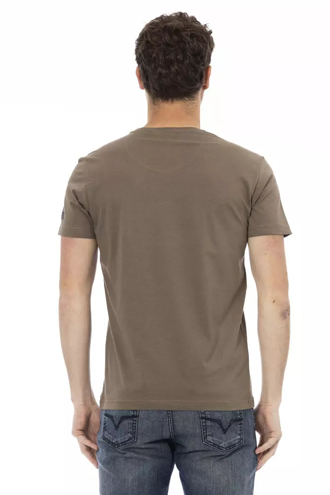 Trussardi Action Sleek Kurzarm-T-Shirt mit einzigartigem Frontdruck