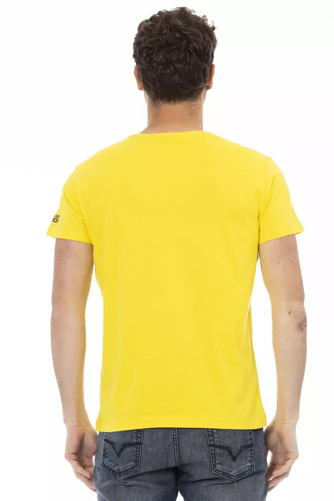 Trussardi Action Sunshine Gelbes T-Shirt aus Baumwollmischung