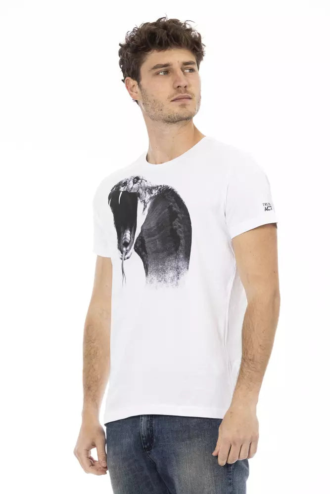 Trussardi Action Elegantes weißes Kurzarm-T-Shirt für Herren