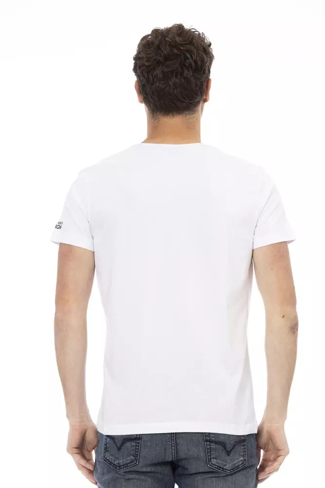 Trussardi Action Elegantes weißes Kurzarm-T-Shirt für Herren