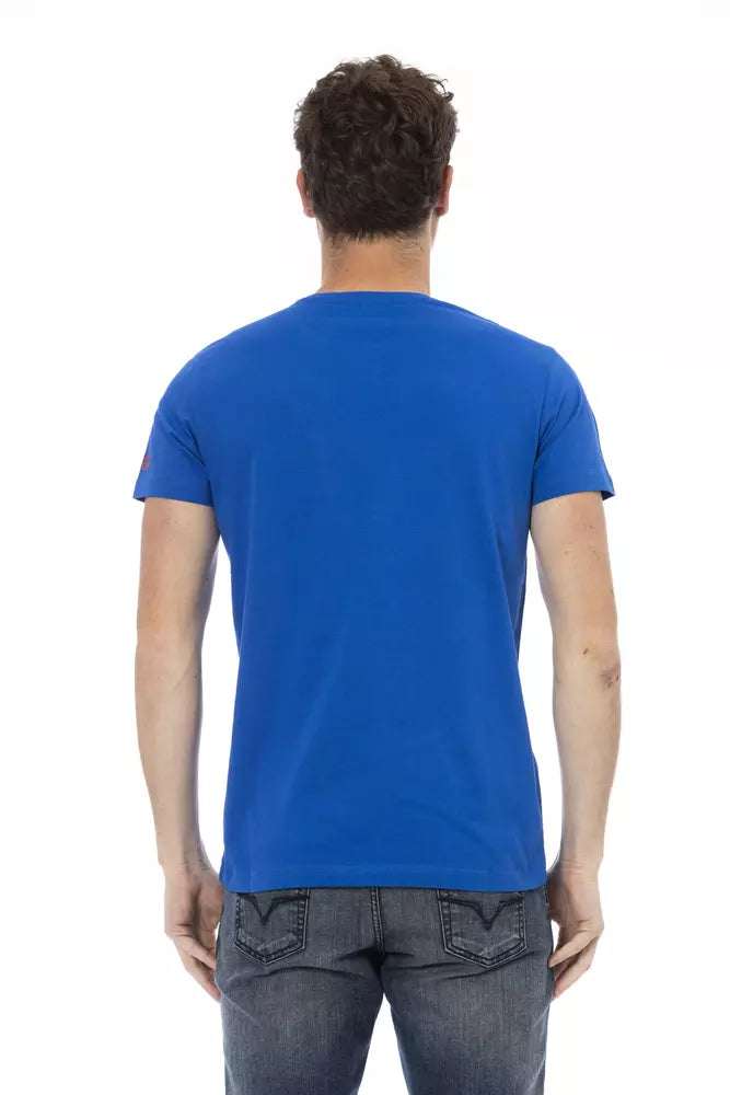 Trussardi Action Sleek Blue Kurzarm-Rundhals-T-Shirt