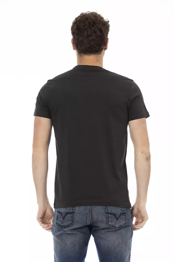 Trussardi Action Black Cotton Men T-Shirt