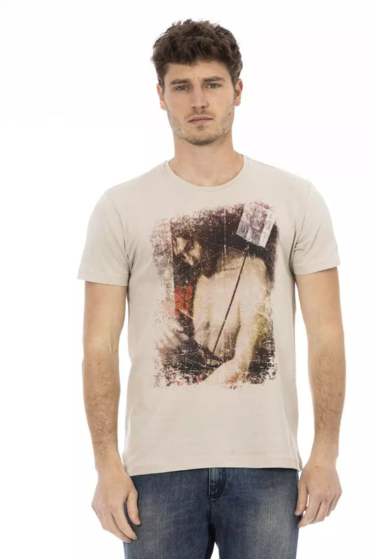 Trussardi Action Beige T-Shirt aus Baumwollmischung für Herren