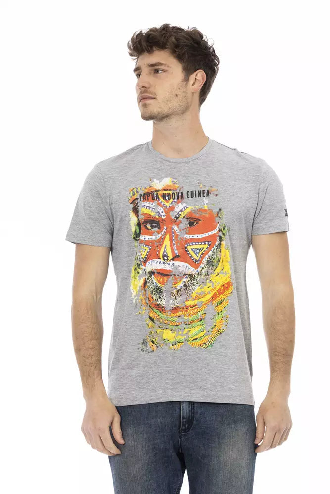 Trussardi Action Elegantes Kurzarm-T-Shirt in Grau für Herren