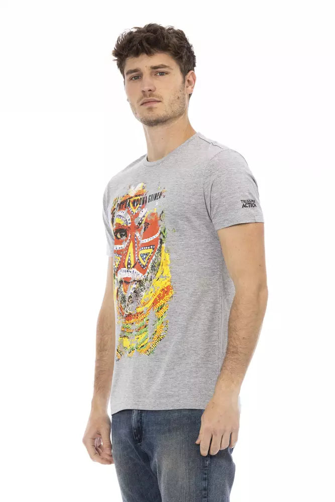 Trussardi Action Elegantes Kurzarm-T-Shirt in Grau für Herren