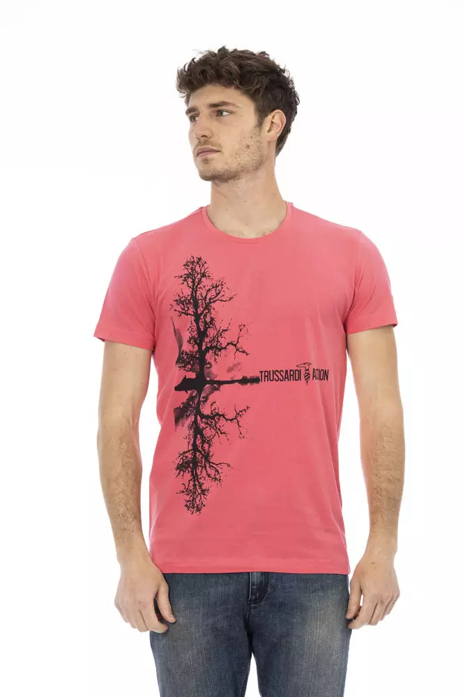 Trussardi Action Multicolor Cotton Men T-Shirt