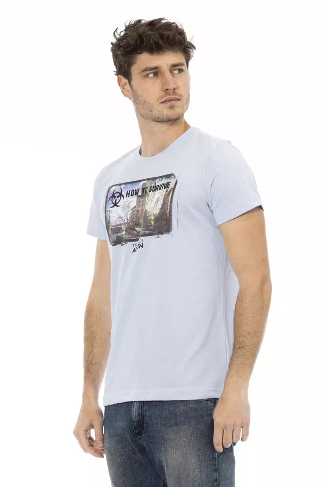 Trussardi Action Elevated Casual Hellblaues T-Shirt für Herren