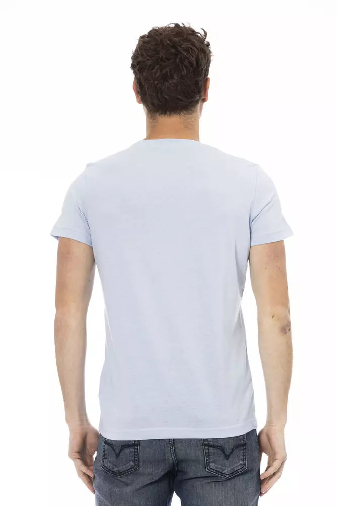 Trussardi Action Elevated Casual Hellblaues T-Shirt für Herren