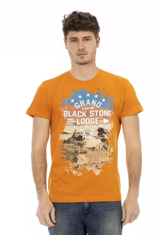 Trussardi Action Orange Kurzarm-Rundhals-T-Shirt