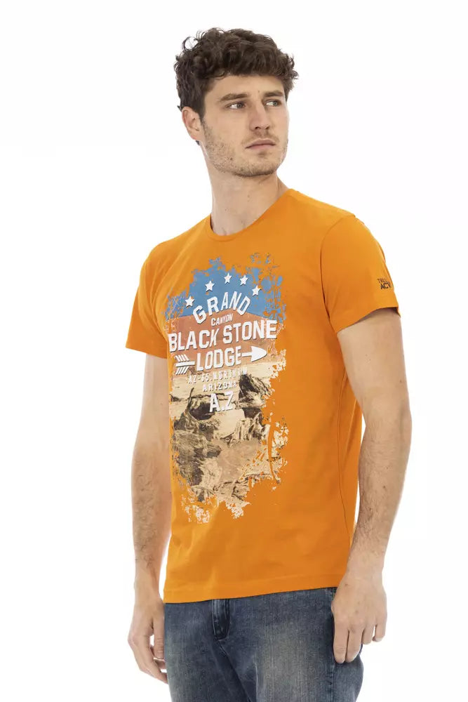 Trussardi Action Orange Kurzarm-Rundhals-T-Shirt