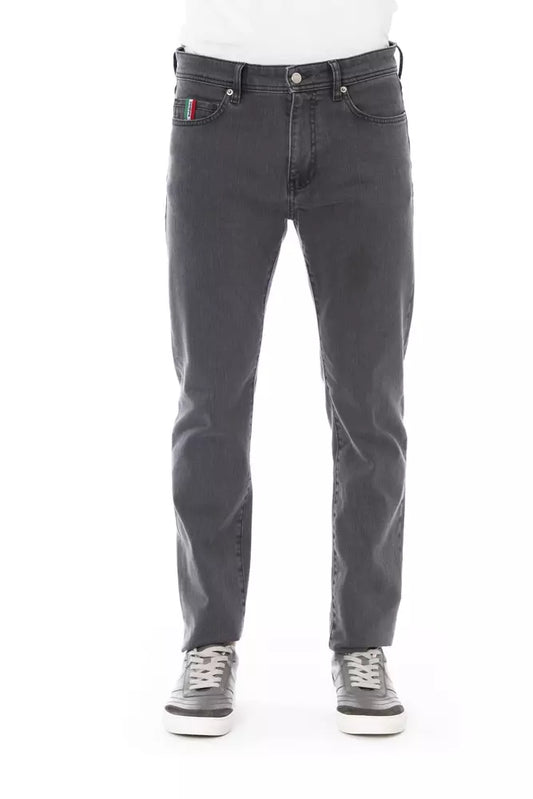 Baldinini Trend Gray Cotton Jeans &amp; Pant