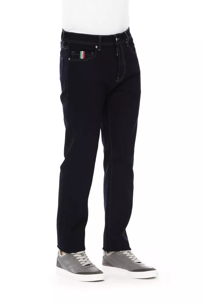 Baldinini Trend Blue Cotton Jeans &amp; Pant