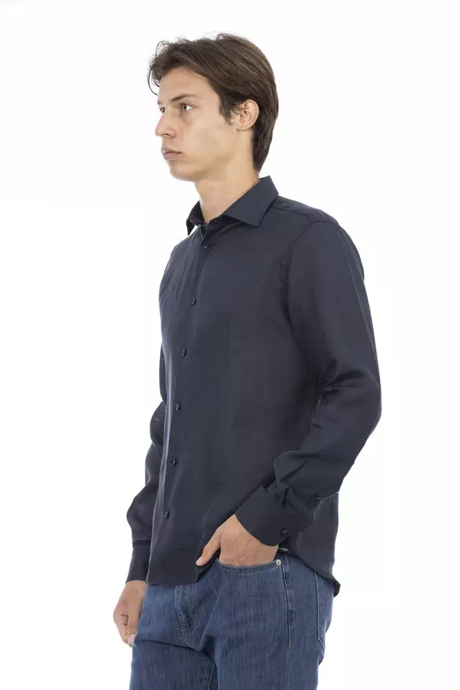 Baldinini Trend Sleek Linen Slim Hemd für Herren