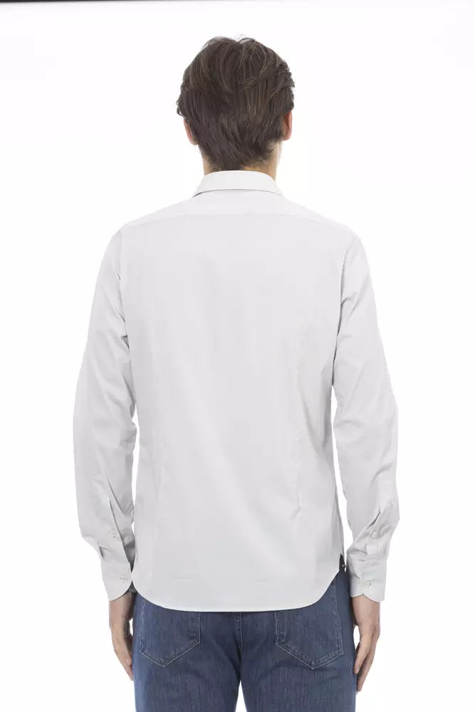 Baldinini Trend Sleek Grey Slim Fit Designer-Hemd