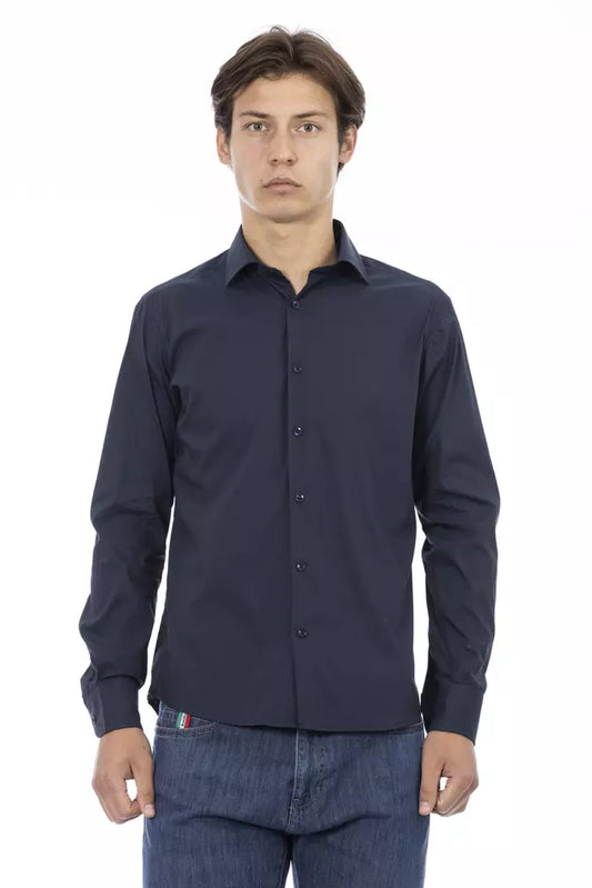 Baldinini Trend Sleek Blue Slim-Fit Designer-Hemd