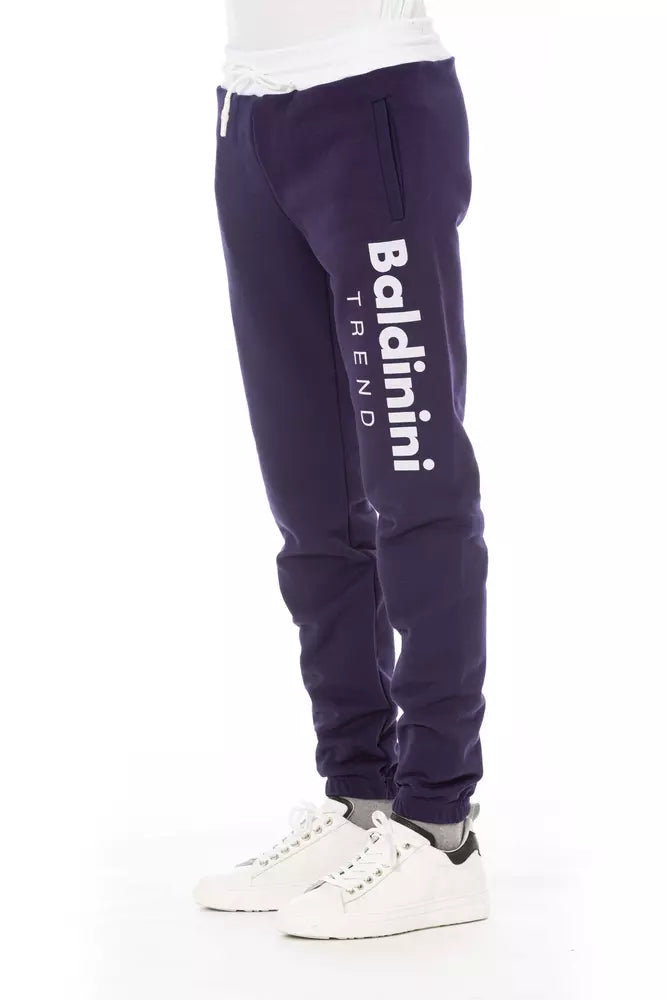 Baldinini Trend Chic Lila Fleece-Sporthose – Werten Sie Ihren Stil auf