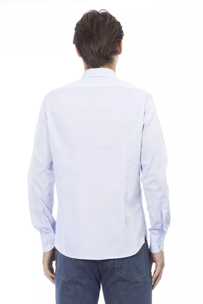 Baldinini Trend Light Blue Cotton Men Shirt