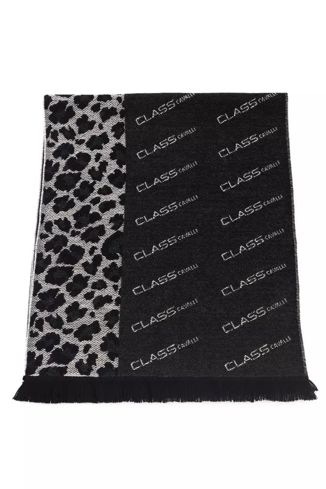 Cavalli Class Eleganter Schal mit Animalier-Fantasie-Logo