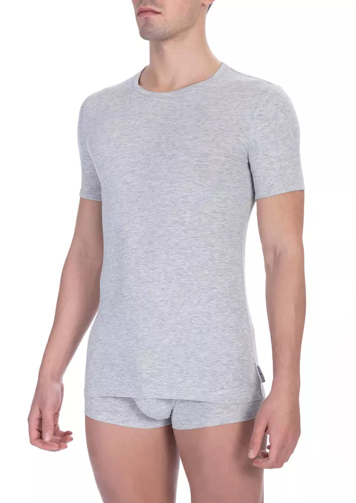 Bikkembergs elegantes T-Shirt aus Baumwollmischung mit Rundhalsausschnitt