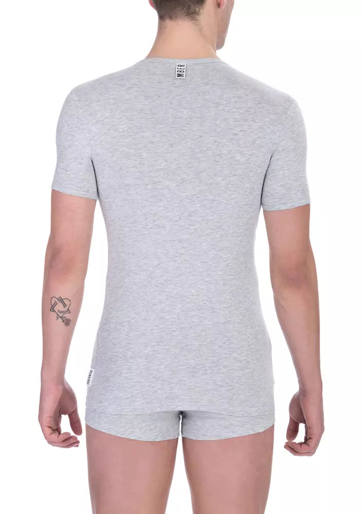 Bikkembergs elegantes T-Shirt aus Baumwollmischung mit Rundhalsausschnitt