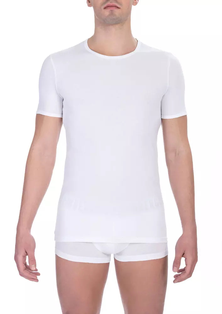 Bikkembergs elegantes Baumwoll-T-Shirt mit Rundhalsausschnitt