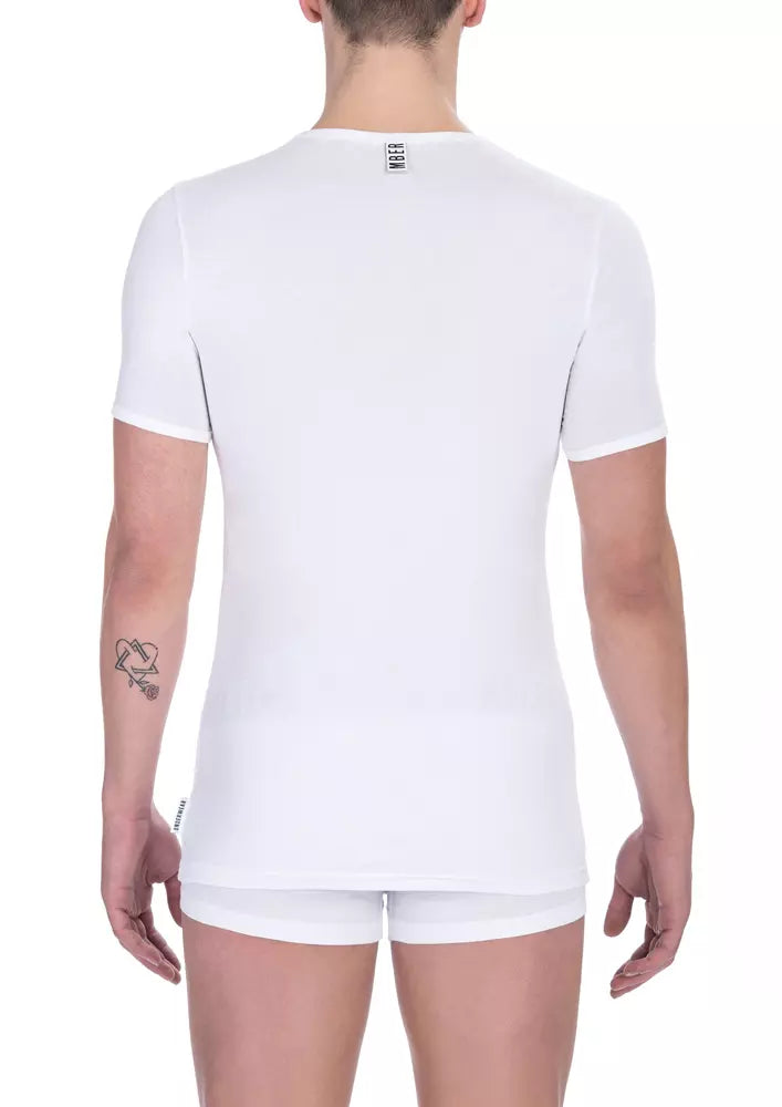 Bikkembergs elegantes Baumwoll-T-Shirt mit Rundhalsausschnitt