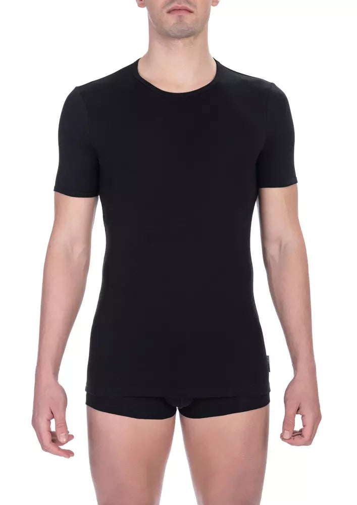 Bikkembergs elegante T-Shirts mit Rundhalsausschnitt im Doppelpack in Schwarz