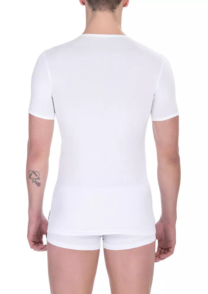 Bikkembergs elegantes Baumwoll-T-Shirt mit Rundhalsausschnitt – zeitloser Komfort