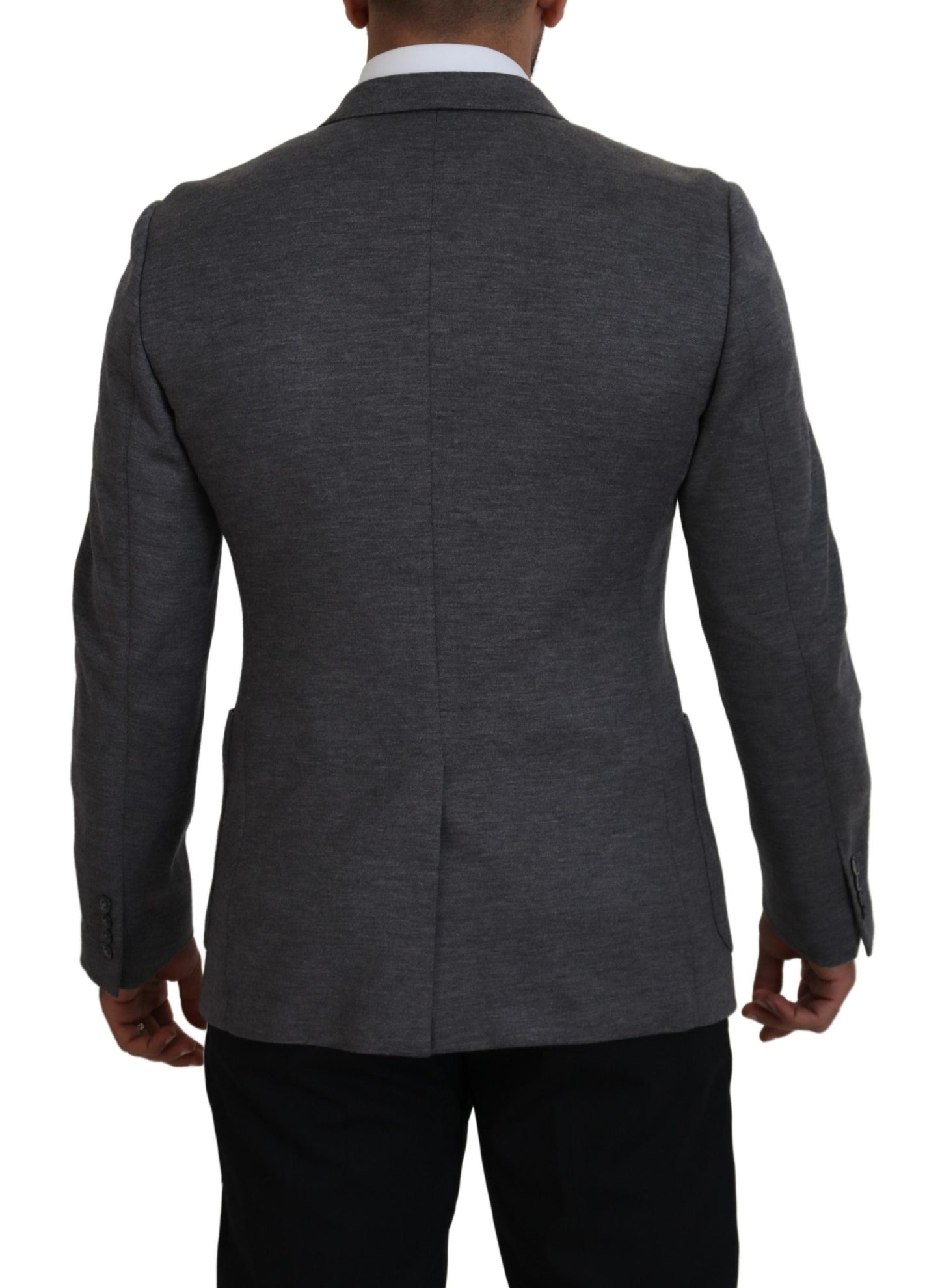 Dolce &amp; Gabbana Gray Wool Stretch Slim Fit Jacket Blazer