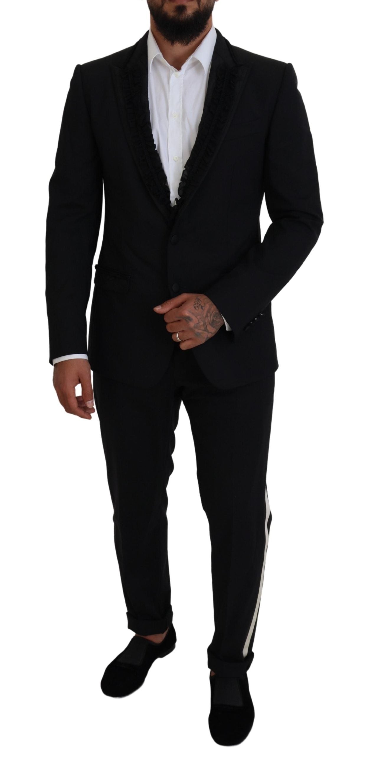 Dolce &amp; Gabbana Black MARTINI Slim Fit Jacket Blazer